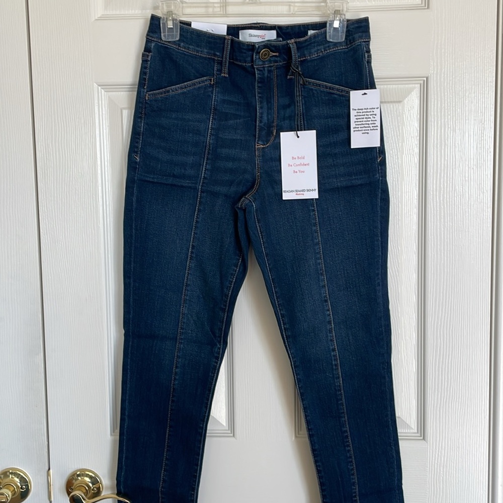 New! Skinnygirl Reagan Seamed Skinny Ankle Jeans Size 28/6 - Picture 2 of 10